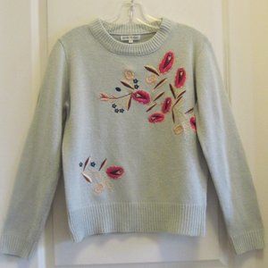 Woven Heart Embroidered Sweater